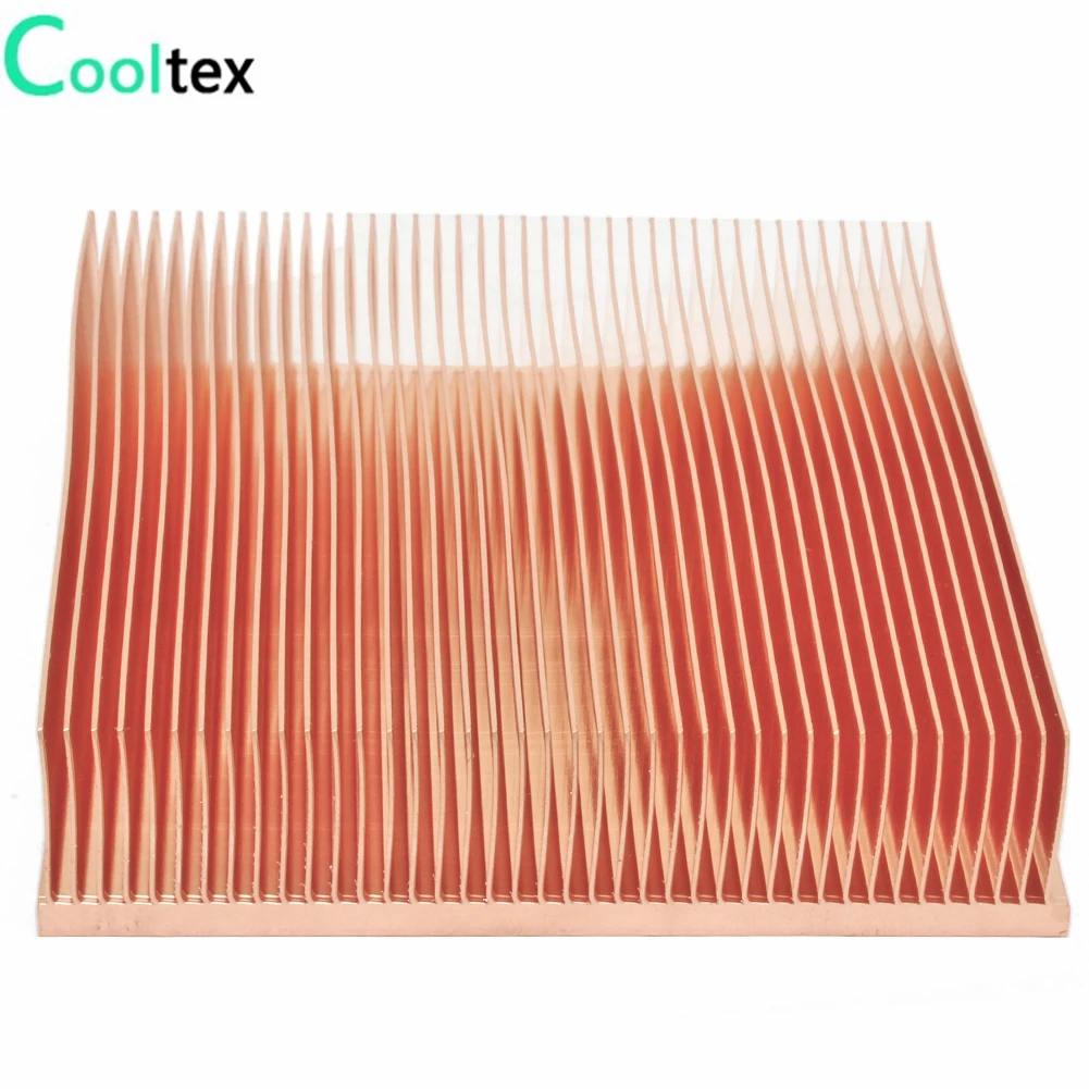 COOLTEX 80x80x20 мм радиатор из чистой меди ребристый для электронного чипа