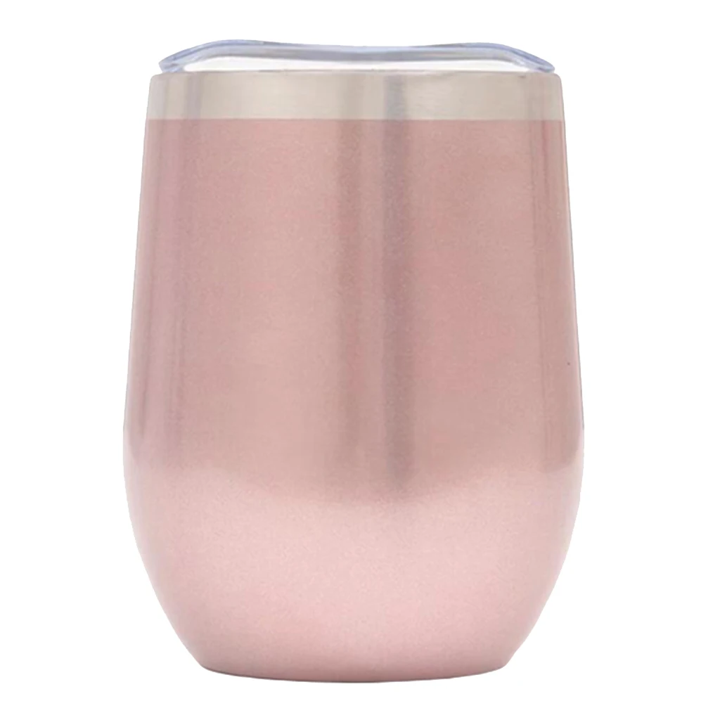 12oz Stainless Steel Tumbler Mug Wine Beer Juice Water Mug Children Eggshell Shape Vacuum Cup Insulated Cup Coffee Mug