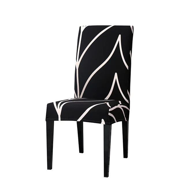 Новые эластичные съемные чехлы на стулья с цветочным принтом из спандекса, чехлы на стулья для свадьбы, столовой, офиса, банкета, чехлы на стулья - Цвет: P