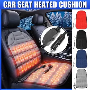 

Hot Thicken Heated Seat Cover Cushion Car Electric Warm Seat Cushion Round Ball Heater Cover 12V Auto Cushion Adjust Temperature