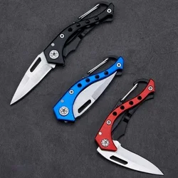 Edc couteau de poche pliant d'extérieur, Mini couteau tactique de chasse et de pêche, couteau de survie, porte clés Portable, outil de Camping 