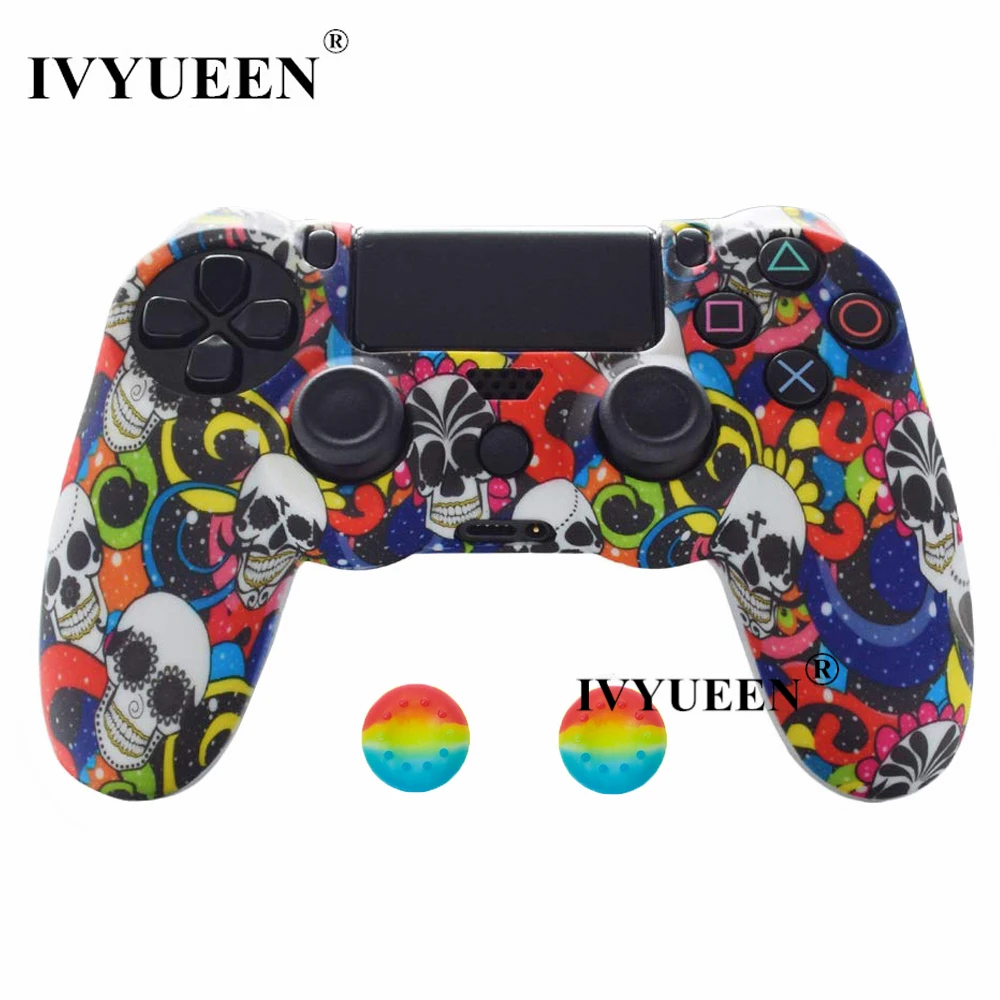 IVYUEEN 10 шт. силиконовый защитный чехол для sony playstation 4 PS4 DS4 Pro тонкий беспроводной контроллер Крышка Аксессуары для игр