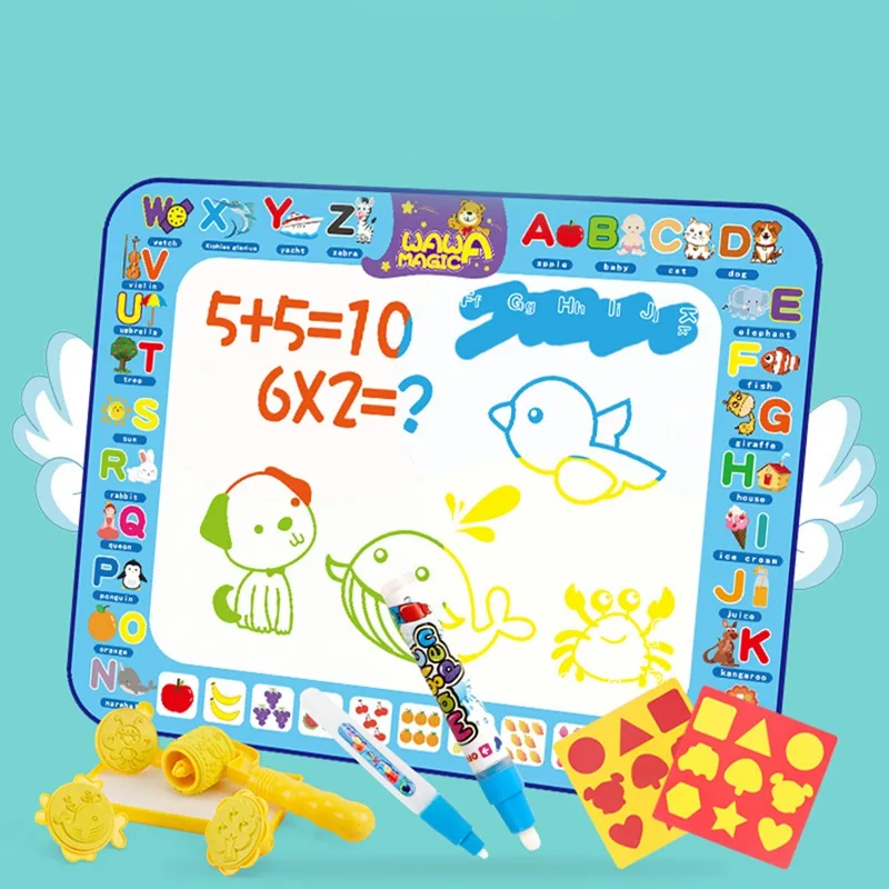 

Kid's Painting Set Large Size Children's Water Canvas Color Writing Magic Graffiti Blanket With Fountain Pen For Child Gifts