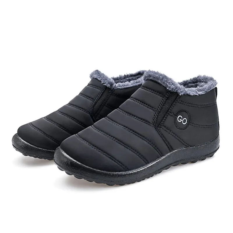 

Men Winter Boots 2019 Fashion Men Winter Shoes Warm Plush Inside Snow Boots Men Shoes Waterproof Male Boots Zapatillas Plus Size