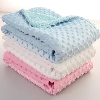 

Super Soft Baby Blanket Double sherpa Thick Baby Swaddle Wrap Toddler Kids Bedding Quilt Fleece Bubble Sleeping Blanket