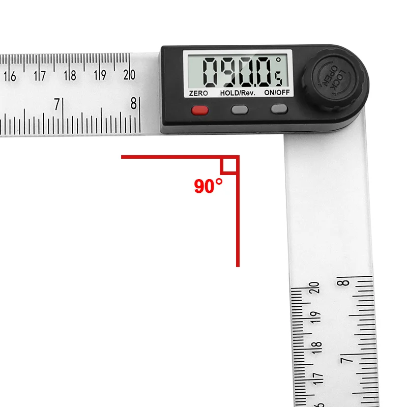 Digital protractor Angle ruler 200mm 8inch Angle Finder Meter Plastic 360 degree protractor inclinometer