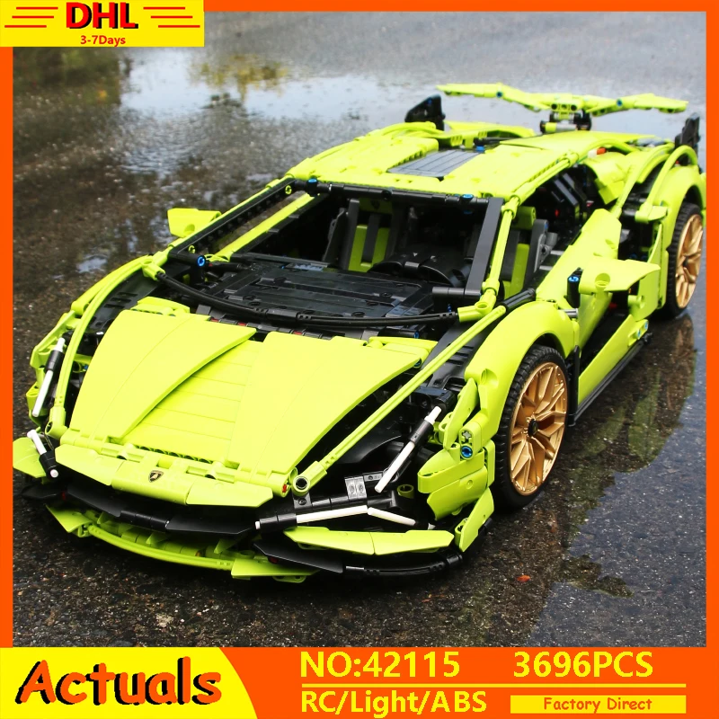 

New Technic Lamborghinis RC Car SIAN FKP37 Roadster Model Building Blocks Bricks Compatible With lEGOED 42115 Toys Children Gift