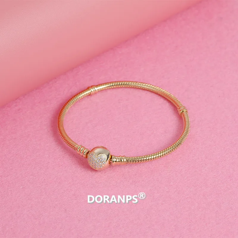 Не выцветает DORANPS Серебро cz для pandoras браслеты для женщин 925 Шарм для браслета, украшения, 1pz