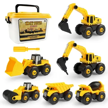 

Engineering Cars Assembly Toys Engineering Truck Excavator Construction Vehicle Model Toys for Children Education Toy Car Gifts