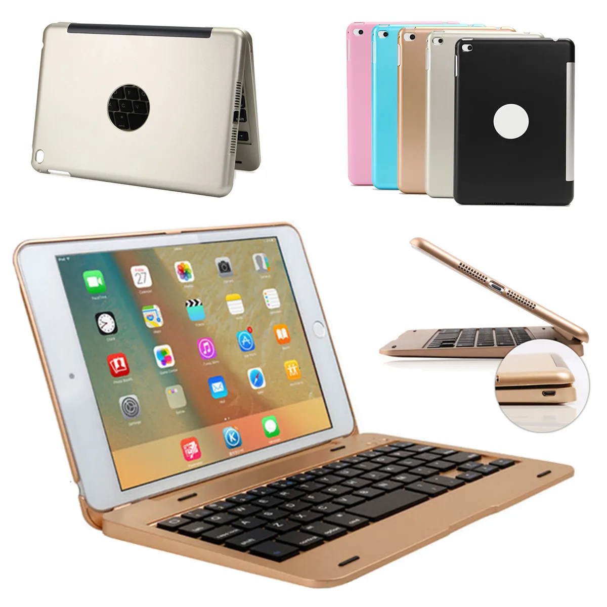 Тонкая клавиатура для Apple iPad Mini 4 чехол защитный Складная bluetooth беспроводная