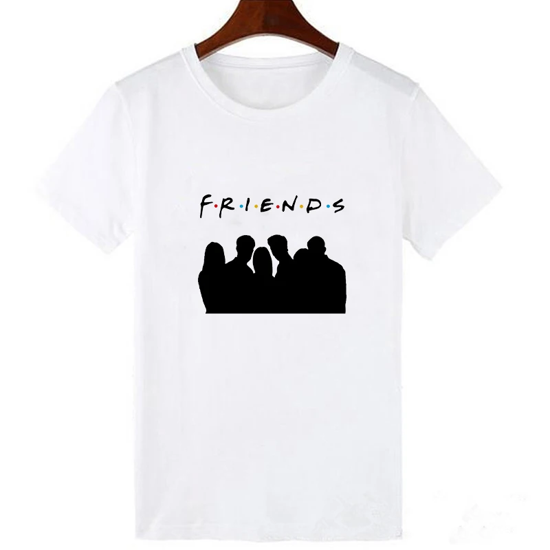 Яркие друзья, футболка для ТВ-шоу, Joey camisetas verano mujer, ulzzang harajuku, уличная футболка большого размера - Цвет: 19bk376-white