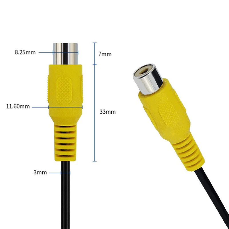 2 adattatori stereo da 2,5 mm per presa RCA femmina per auto, DVR