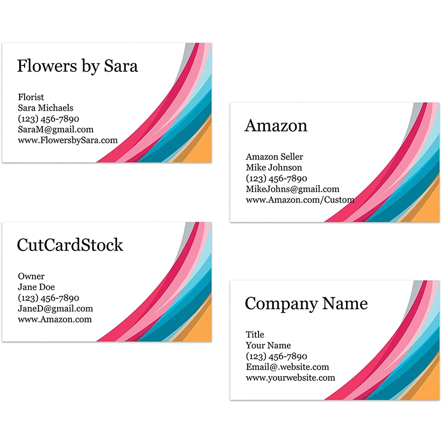 200Pcs Custom Printed Business Cards Thick Sturdy Stock 300GSM Paper Card VIP Cards