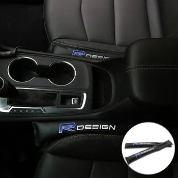 

2pcs PU Leather Car Seat Gap Filler Soft Pad Padding Spacer For VOLVO S60 S80 S80L S60L V60 V40 XC60 XC90 with Roesign logo