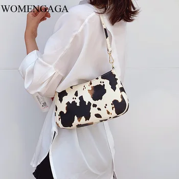 

Cow Print PU Leather Crossbody Bags For Women 2020 Summer Shoulder Messenger Bag Female Luxury Handbags And Purses W027