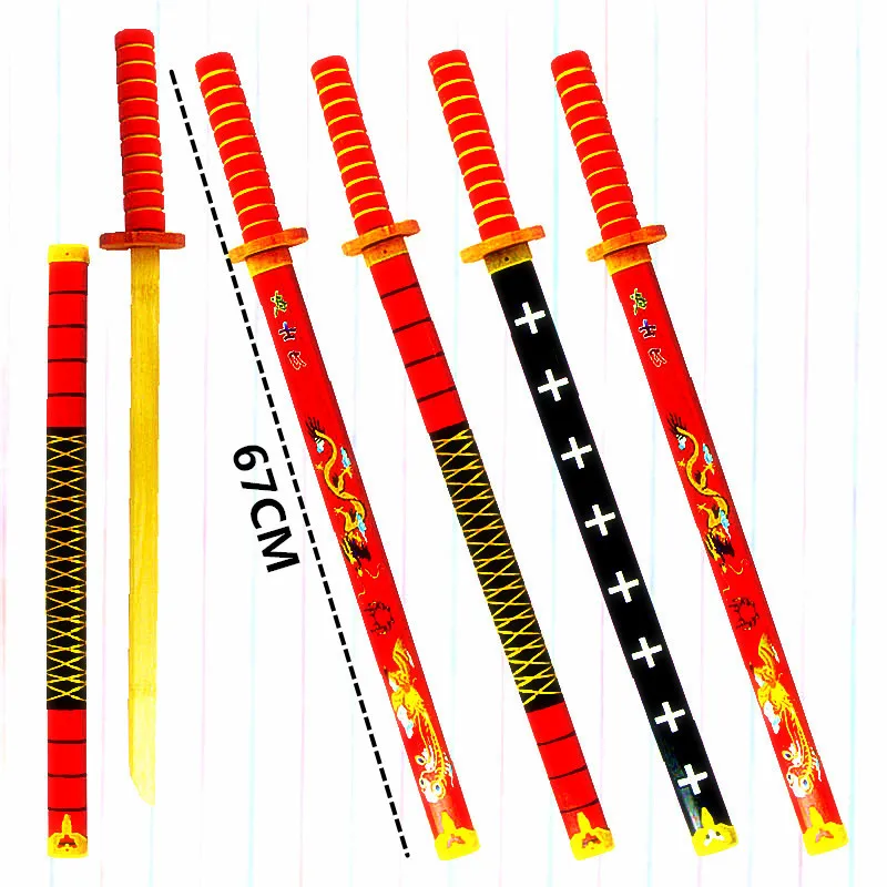 

Bamboo Wooden Sword Model Samurai Sword CHILDREN'S Toy Fitness Toy Sword Travel Attractions Hot Sales