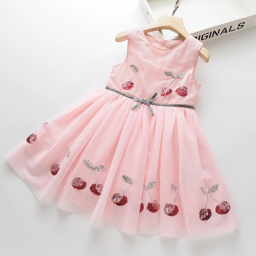 Новинка; летнее платье для девочек; детское платье принцессы с блестками; вечерние и свадебные платья без рукавов; Детские сетчатые платья; Vestidos