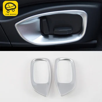 

CARMANGO For Jaguar XE 2018 Auto Car-styling Seat side panel frame seat button cover trim Stickers Covers Interior Accessories