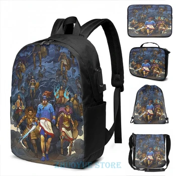 

RuneQuest Roleplaying in Glorantha Heroes of Orlanth by Andrey Fetisov USB Charge Backpack men School bags Travel laptop bag