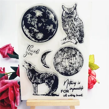 

Hot sale owl Transparent Clear Stamps / Silicone Seals Roller Stamp for DIY scrapbooking photo album/Card Making