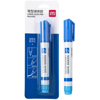 

Portable pen-shaped glue 10ML transparent manual pen-shaped student art handmade creative Deli DIY model wholesale