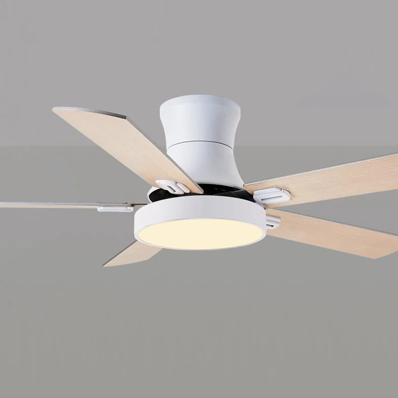 Contemporary Ceiling Fan with Lights 5-Blade LED Industrial Modern Integrated Light | Лампы и освещение