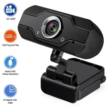

USB HD Webcam Web Cam Computer Camera Video Microphone For PC Laptop Desktop 1920 X 1080p USB Plug Widescreen Video