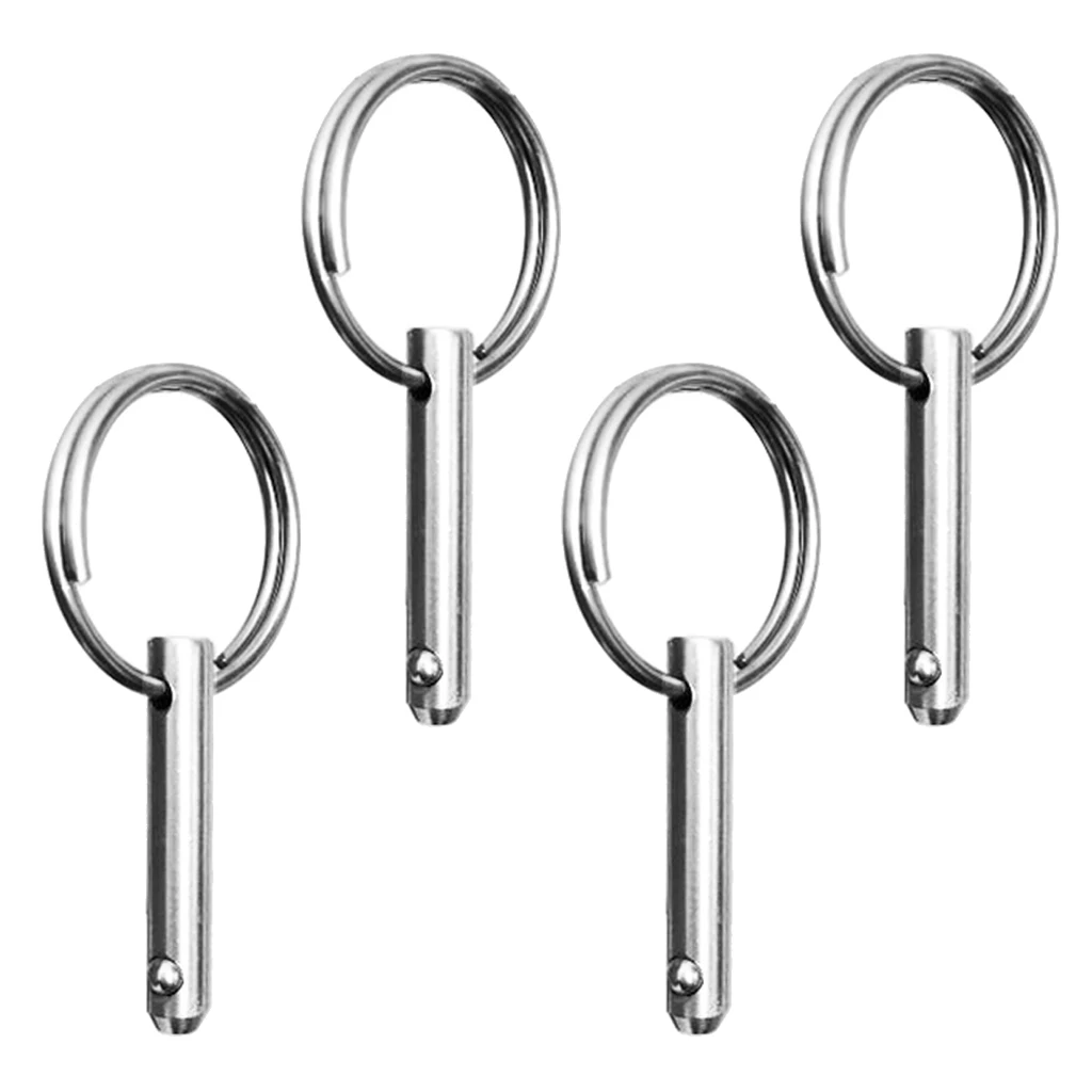 4pcs Deck Hinge Quick Release Pins Stainless Steel Marine Bimini Top Fitting