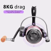 Рыболовная катушка полностью металлическая Катушка спиннинговая Катушка 8 кг Макс. Тянущаяся ручка из нержавеющей стали катушка рыболовные аксессуары для морской рыбалки