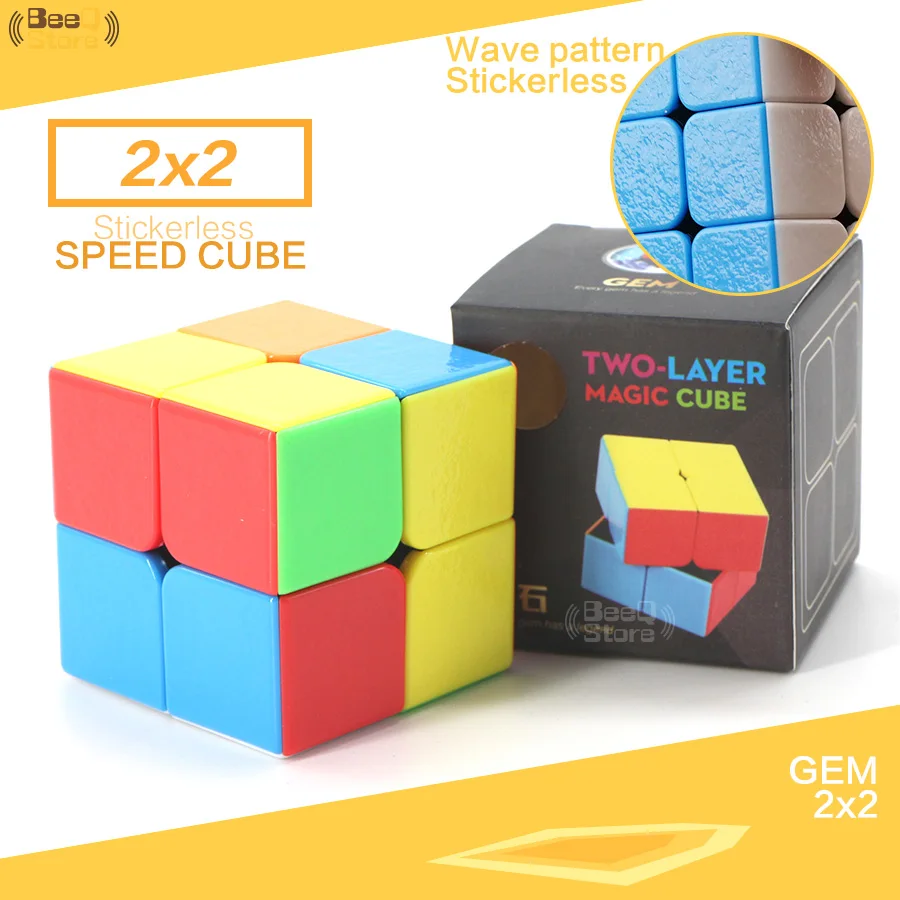 Shengshou Magic Cube2X2X2 50 мм головоломка драгоценный камень скоростной куб 2x2 Stickerless для