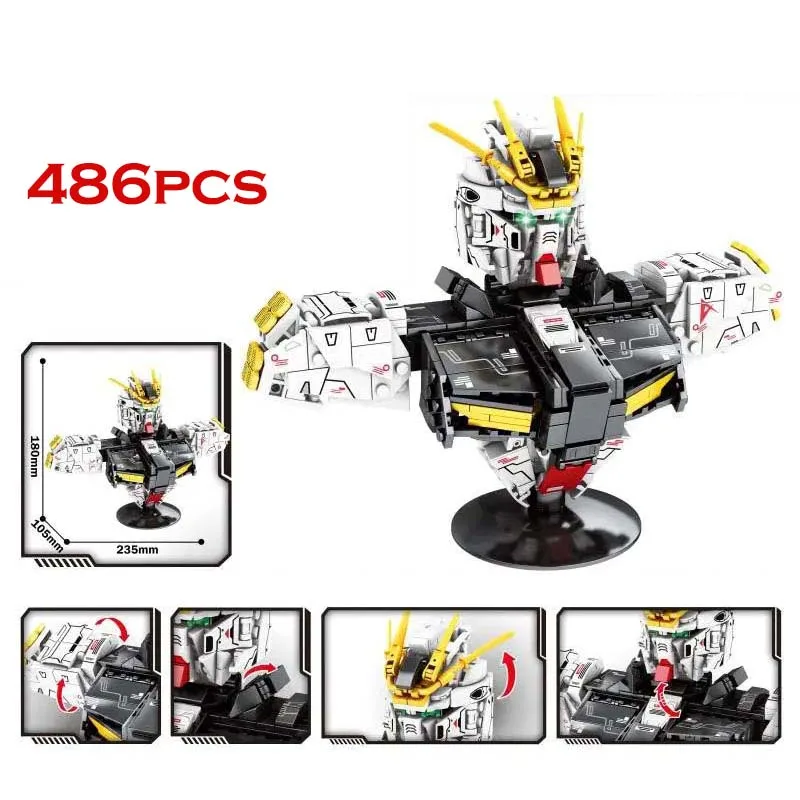 Конструктор идей Gundam Bust UC Bricks набор роботов модели Единорог SAZABI Sinanju Technic