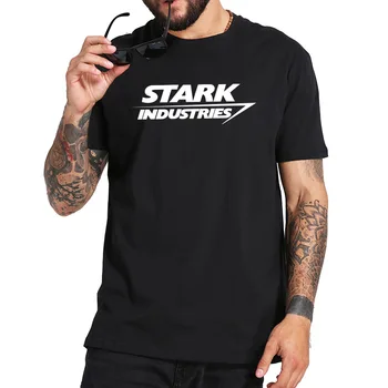 

Stark Industries T Shirt Marvel Comics Iron Man Tony Stark Tshirt EU Size 100% Cotton High Quality Cloth Tee Tops