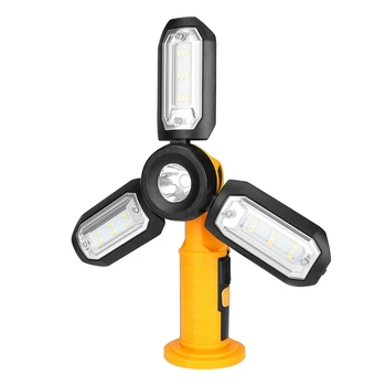 

Outdoor Lighting Foldable Camping Emergency Maintenance Battery Powered Multifunction Magnetic Base Car Repair LED Work Light Fi