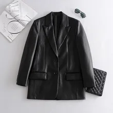 Aliexpress - Faux Coats Female Women’s Women  Leather Brand New Outerwear PU Blazers Coat Jacket Jackets Ladies Long Leather Leather Suit Fau