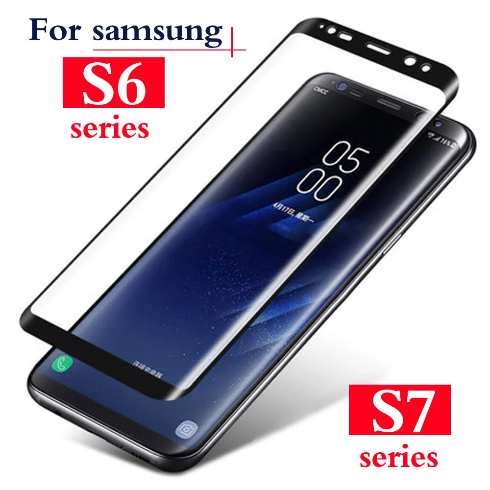 Защитное стекло закаленное для Samsung Galaxy S6/S7 Edge Plus/S/6/7 | Мобильные телефоны и