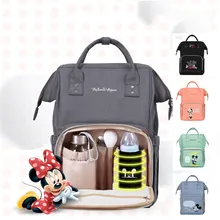 Дисней Микки Минни пеленки мешок USB Отопление пеленки рюкзак большой емкости Оксфорд детская коляска мешок Открытый путешествия Мумия сумка