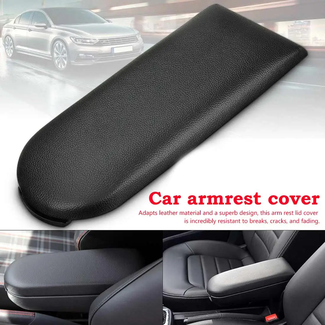 

Dust-proof Car Armrest Cover Cushion Cover Anti-fatigue Car Armrest Mat Universal Car Seat Cover PU Leather Cars Storage Box Mat