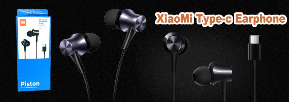 Новые оригинальные наушники Xiaomi Piston 3 type-C версии Наушники-вкладыши для samsung Xiaomi huawei usb type C наушники с микрофоном