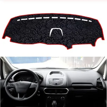 

Rose Pattern Non-slip Dashmat Dash Mat Dashboard Cover Pad Cover Carpet Car Sticker for Ford ecosport 2018 Car Styling