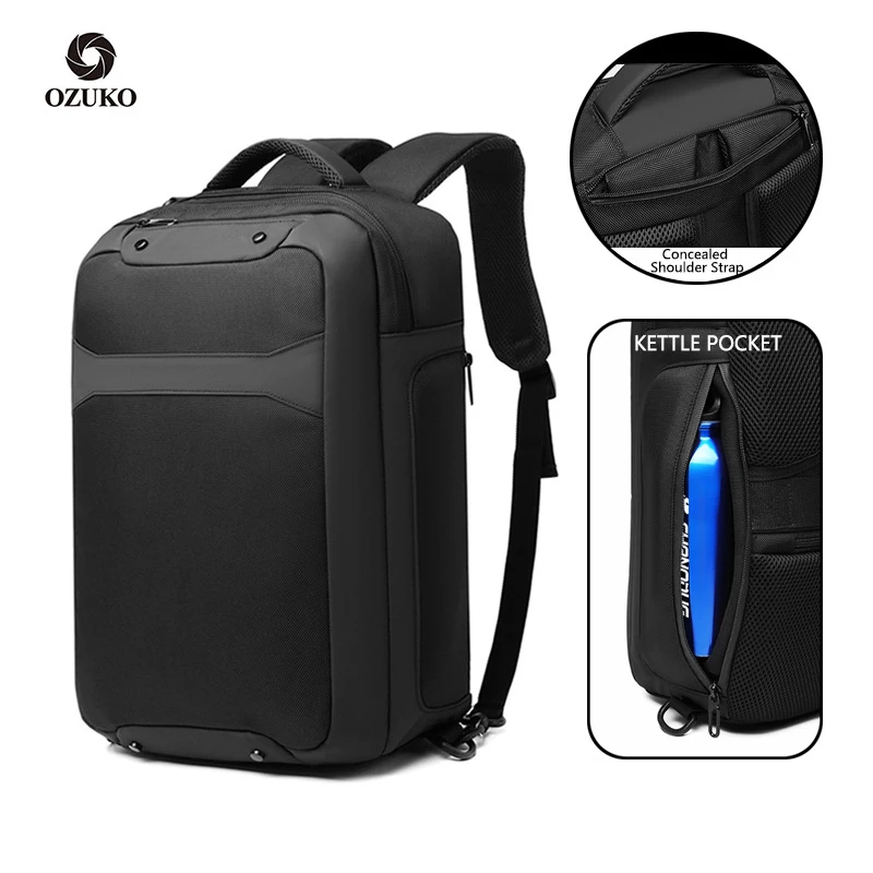 

Mens Business Travel Backpack Large Space Multifunction Bags Waterproof USB Charging Male Bagpacks 15.6 inch Laptop Backpack