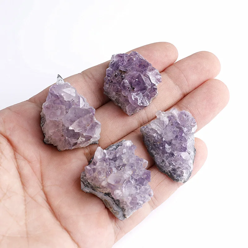

1 PCS Natural Amethyst Decoration Stone 2.5-4CM Irregular Amethyst Crystal Stone Raw Amethyst Geode Cluster Healing Crystals