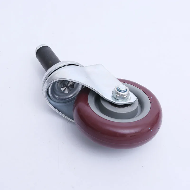 

Medium Pu Industrial Caster 3/4/5-Inch with Brake Truckle Furniture Plate Hand Trolley Mute Biaxial Universal Wheel
