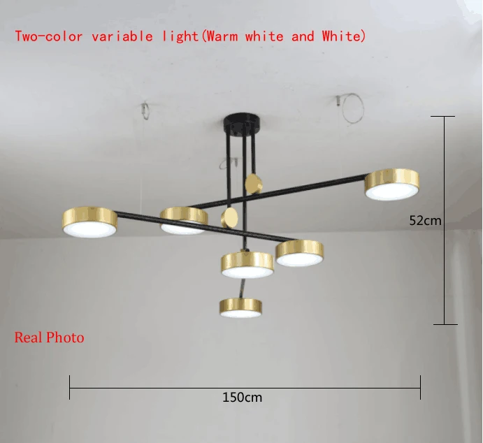 Современные Обеденные люстры светодиодный светильник для гостиной и ресторана атмосферная Подвесная лампа скандинавские светильники для спальни - Цвет абажура: 6 Lights