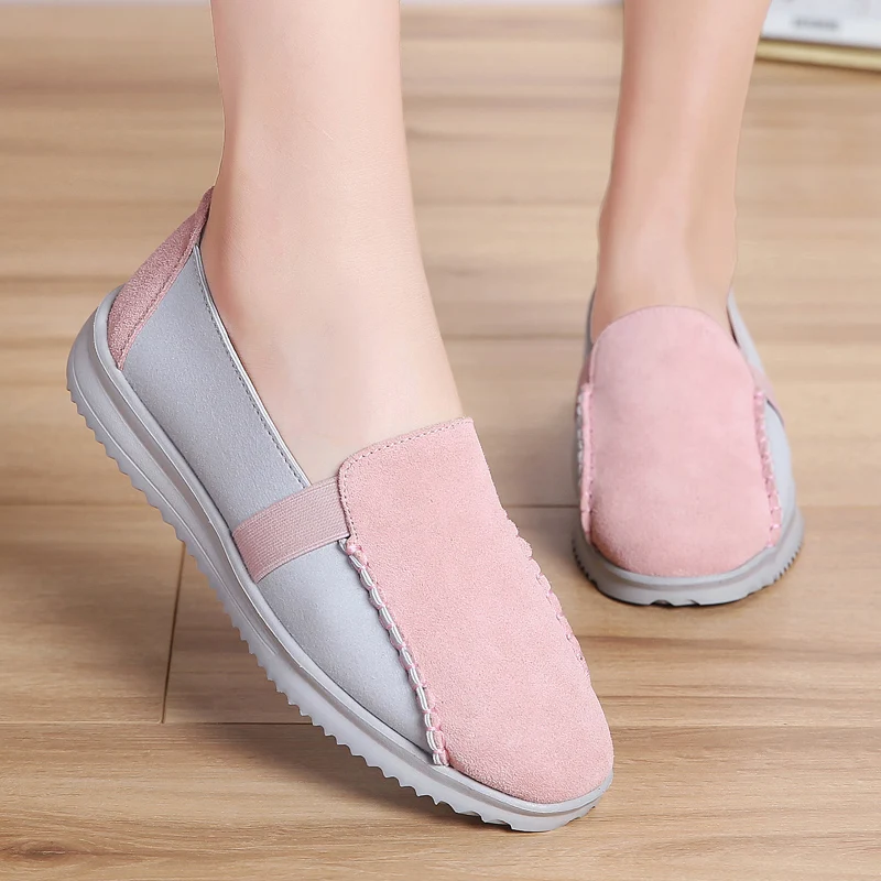 

2019 Autumn Women Flats Loafers Shoe Ballet Flats Woman Slip on Chaussures Femme Ladies Flats Walking Boats Shoes Y2-08