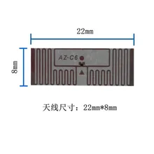 UHF RFID сухая инкрустация impinj MonzaR6 AZ-C6 этикетки пассивные epc 96 бит клей GEN 2/пассивный длинный uhf Индивидуальные этикетки