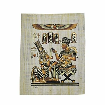 

Tut ANK Amón con su Mujer sobre un papiro Original Hecho y Pintado a Mano en Egipto, Mide 33x43 cm Aproximadamente. Ref.48V-H