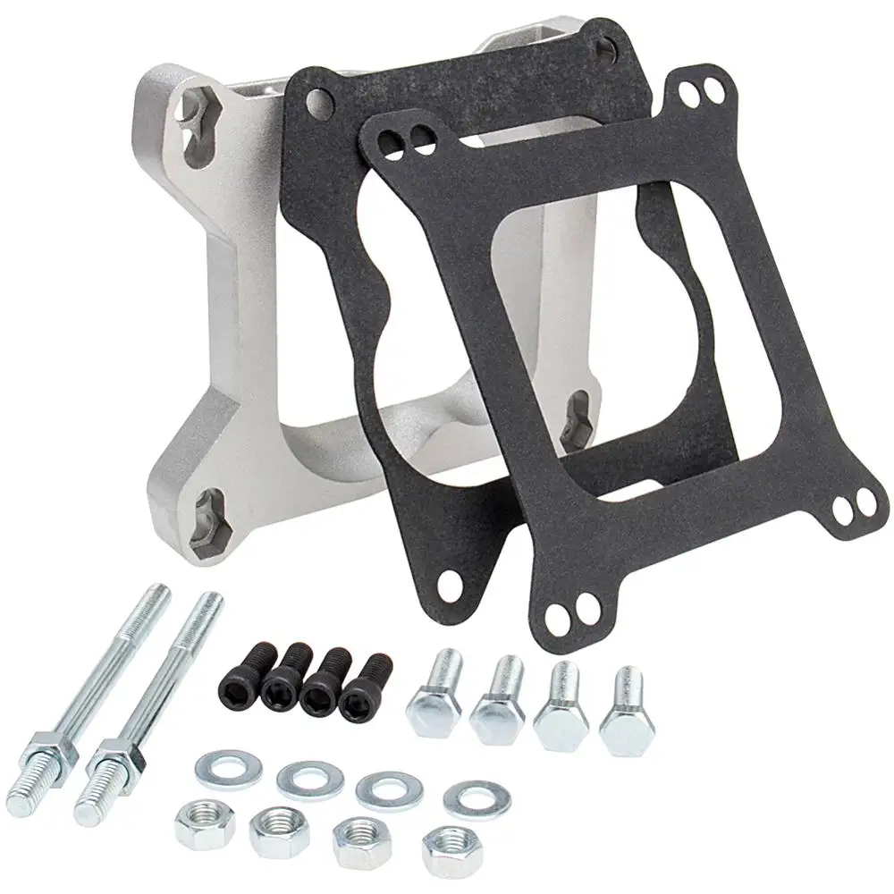 Carburetor Adapter 4bbl Square Plate Spread Bore AFB Carter Edelbrock Quadrajet