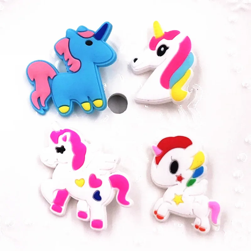 

4PCS Wholesale Mix Horse Icon Cartoon Badges For Decoration On Backpack Clothes Animal My Little Poni Brooches Pins Party Gifts