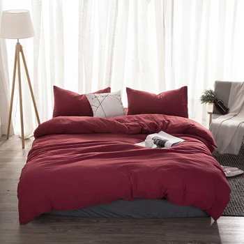 

Washed cotton bedding home textiles queen size double quilt single bed flat queen size bed pillowcase 4 pieces