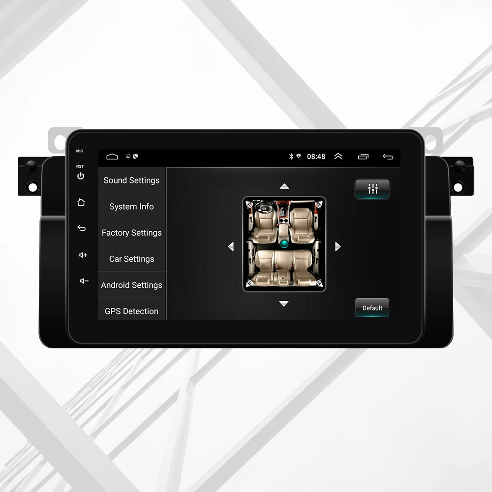 Top Hikity Android 8.1 2 Din Car Multimedia Player 8” GPS Car Stereo MirrorLink Autoradio WiFi/FM Bluetooth Radio Car For BMW E46 5